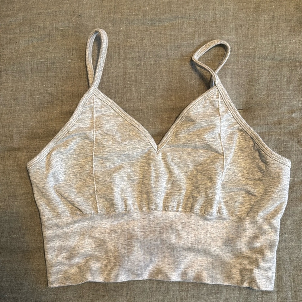 Alo Athletic Heather Grey Delight Bralette